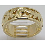 14k Gold Deluxe Sweetheart Hawaiian Ring